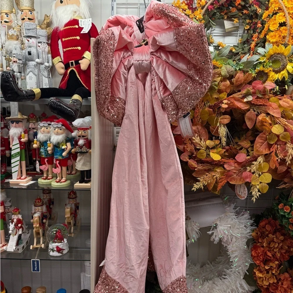 🎀🎀cupcakes and cashmere Christmas 6 foot velvet and bling merry Christmas bow🎀🎀